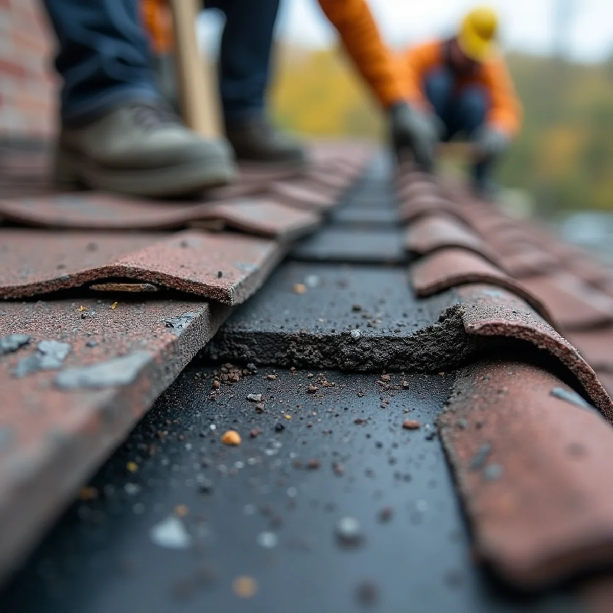 A second shingle layer trapping heat and hiding the deck beneath