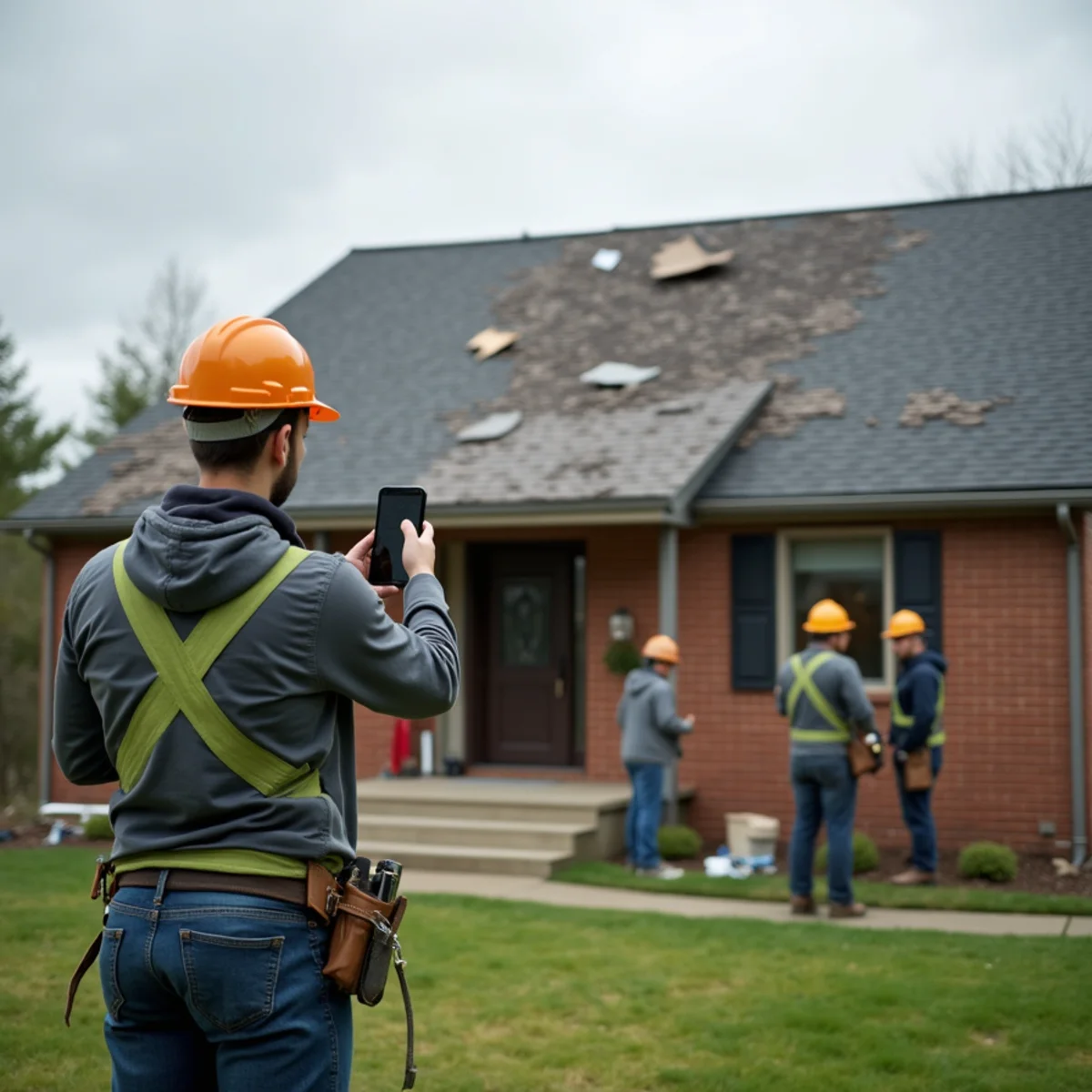 Photographing nor'easter roof damage before anything is moved