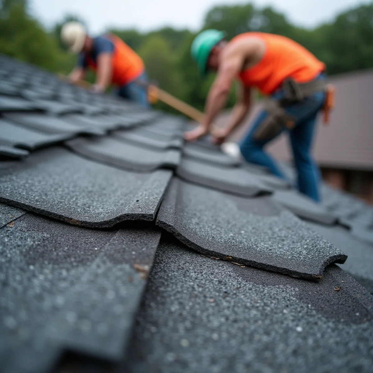 Curling shingles and granule loss signalling a roof at end of life