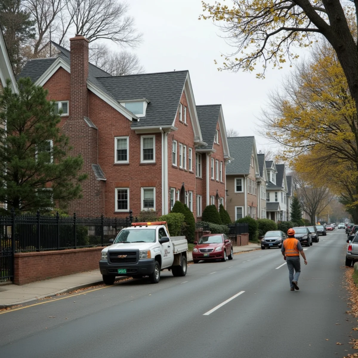 Typical Back Bay, MA street showing the local roof types All Pro Phoenix Roofing works on