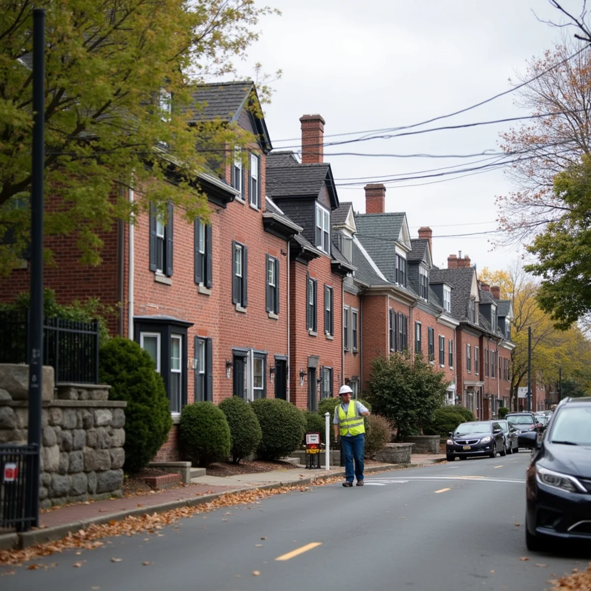 Typical Beacon Hill, MA street showing the local roof types All Pro Phoenix Roofing works on