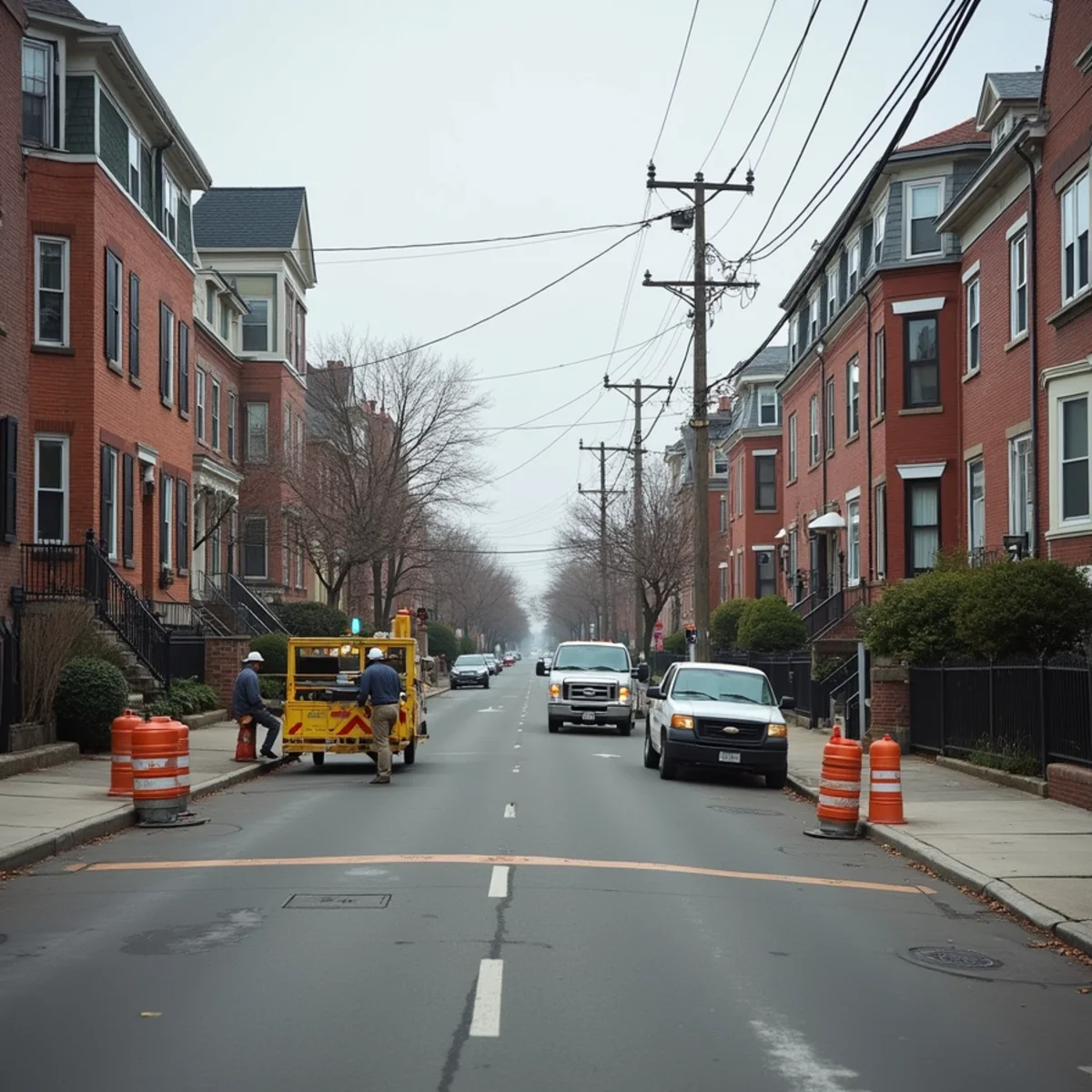 Typical Boston, MA street showing the local roof types All Pro Phoenix Roofing works on