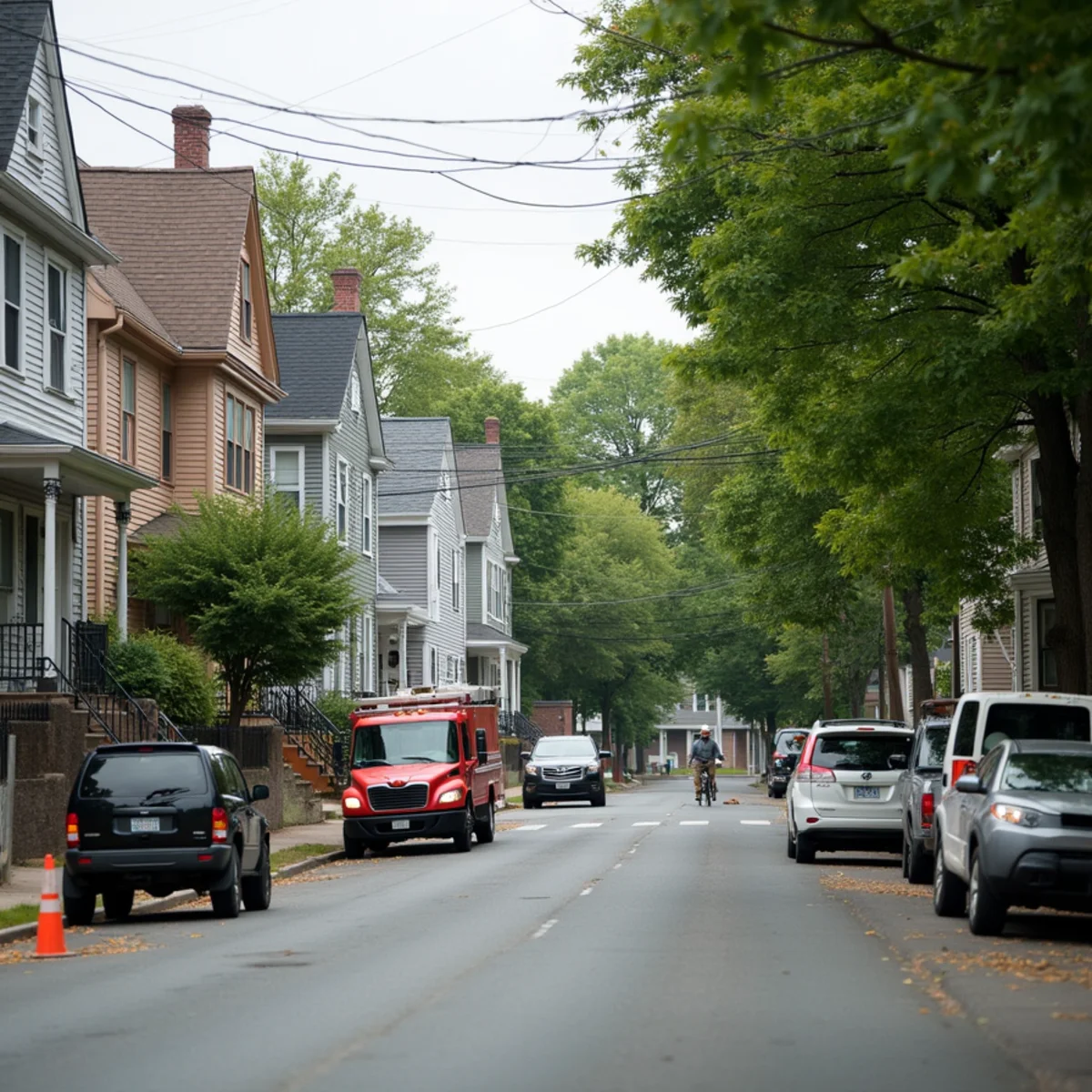 Typical Cambridge, MA street showing the local roof types All Pro Phoenix Roofing works on
