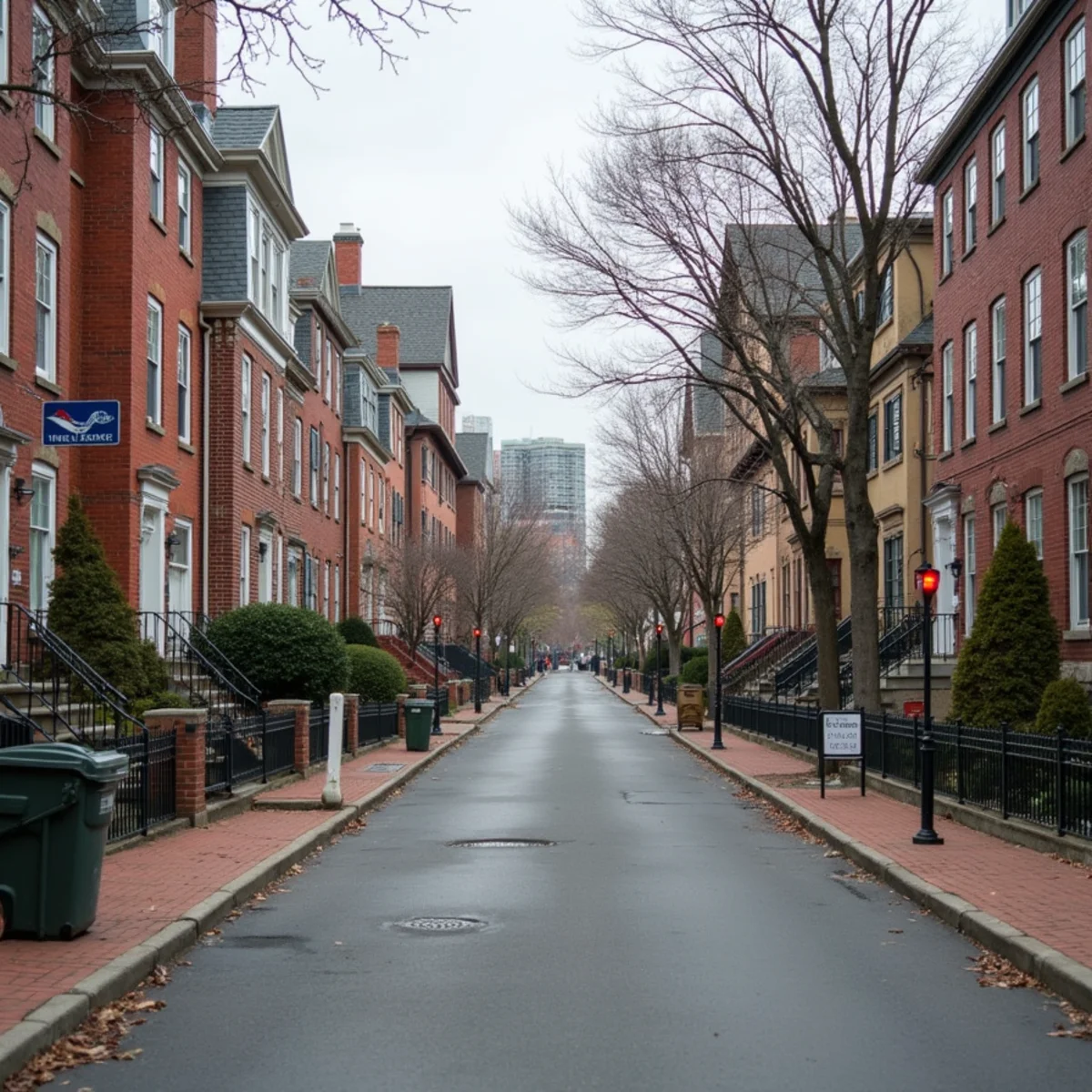 Typical Charlestown, MA street showing the local roof types All Pro Phoenix Roofing works on