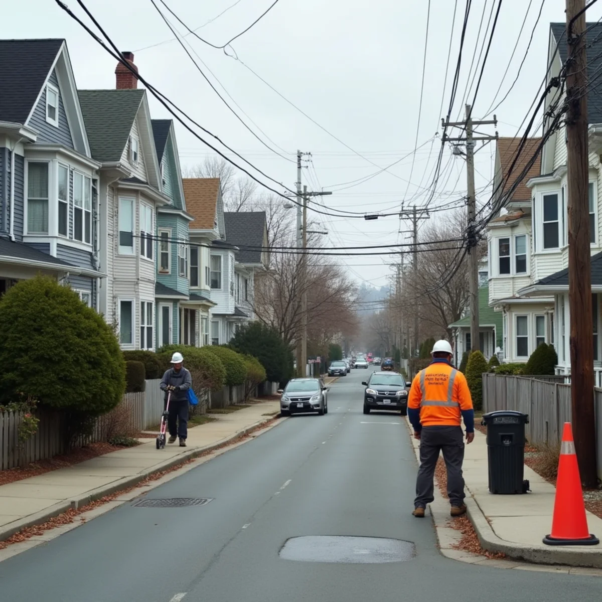 Typical Dorchester, MA street showing the local roof types All Pro Phoenix Roofing works on