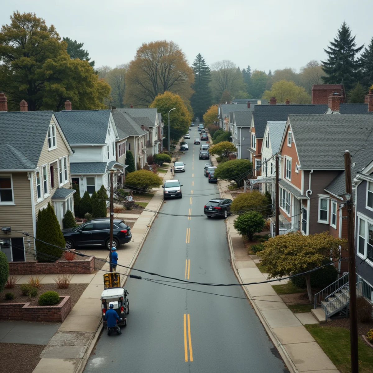 Typical Malden, MA street showing the local roof types All Pro Phoenix Roofing works on