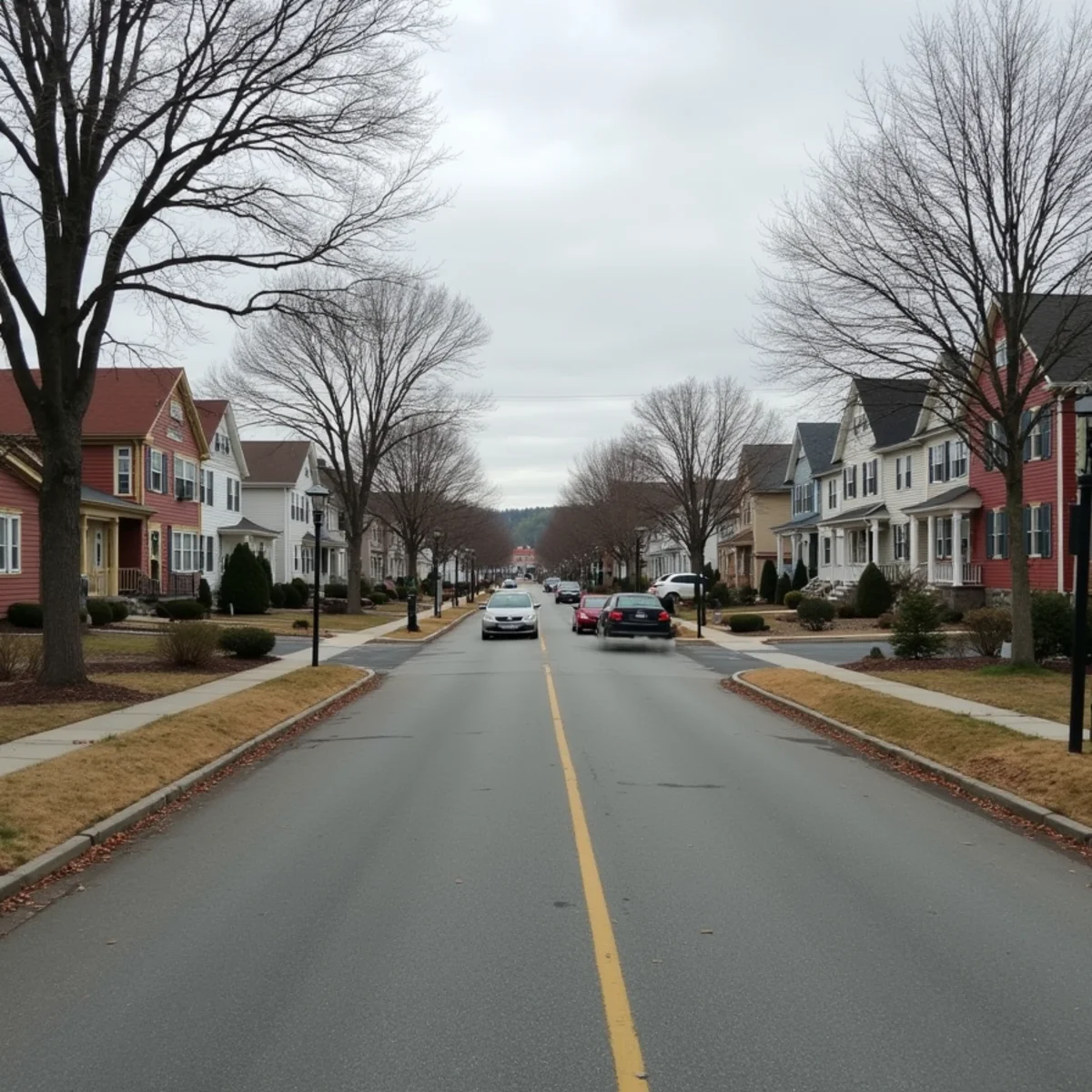 Typical Peabody, MA street showing the local roof types All Pro Phoenix Roofing works on
