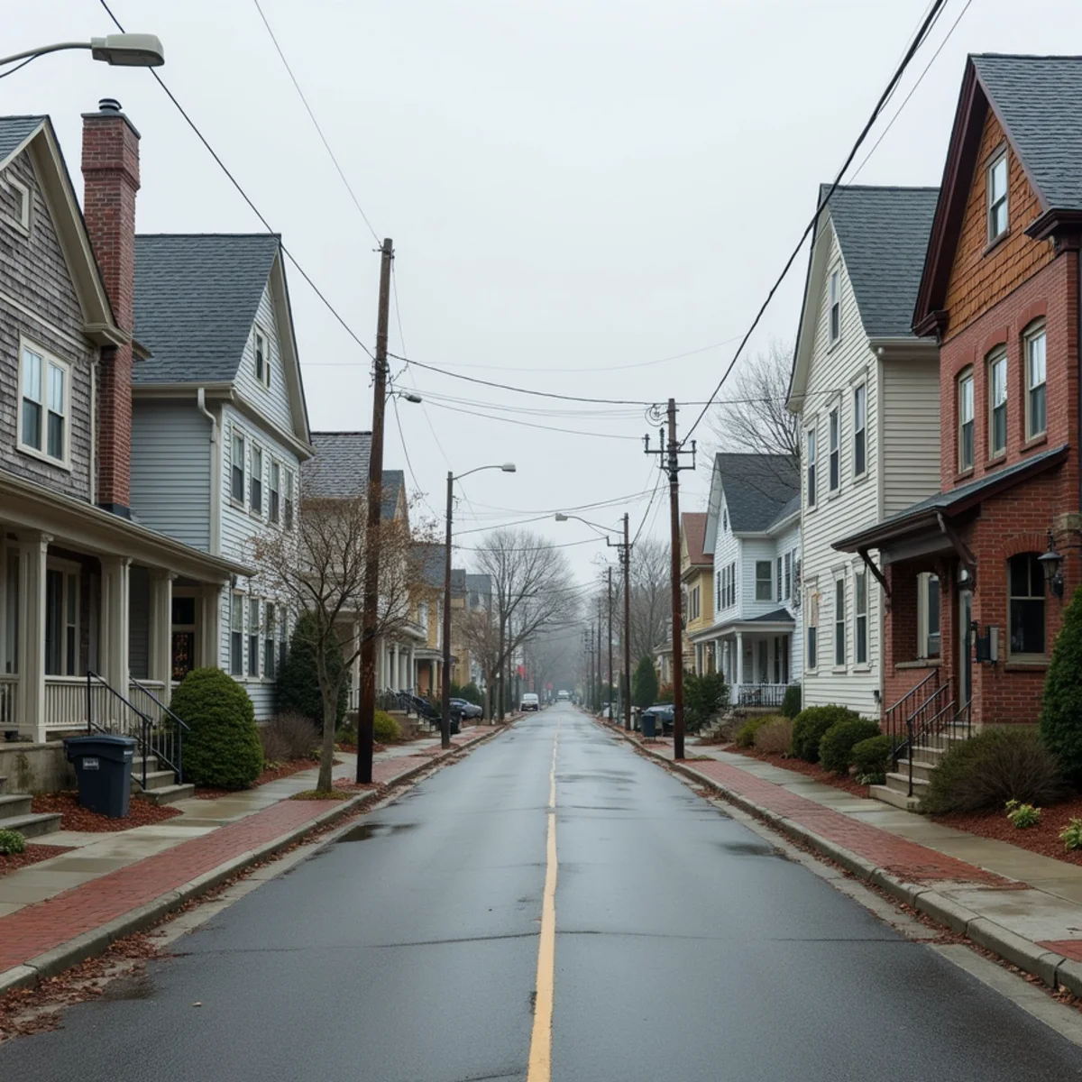 Typical Salem, MA street showing the local roof types All Pro Phoenix Roofing works on