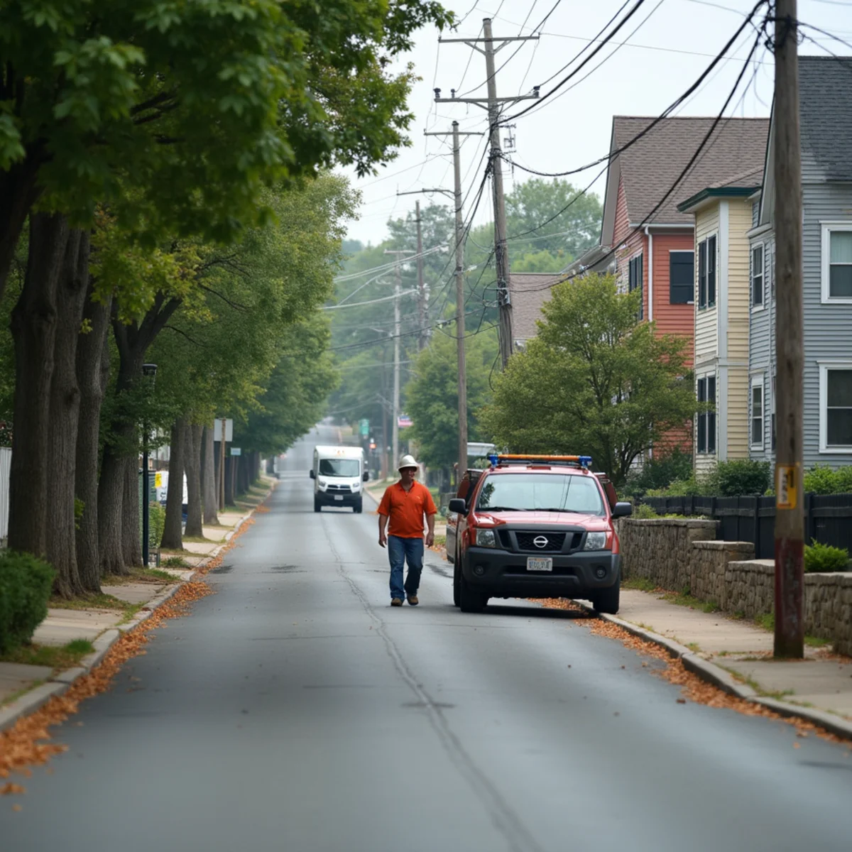 Typical Saugus, MA street showing the local roof types All Pro Phoenix Roofing works on