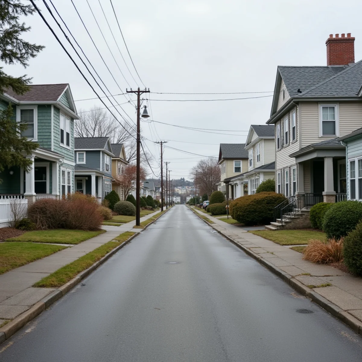 Typical Swampscott, MA street showing the local roof types All Pro Phoenix Roofing works on
