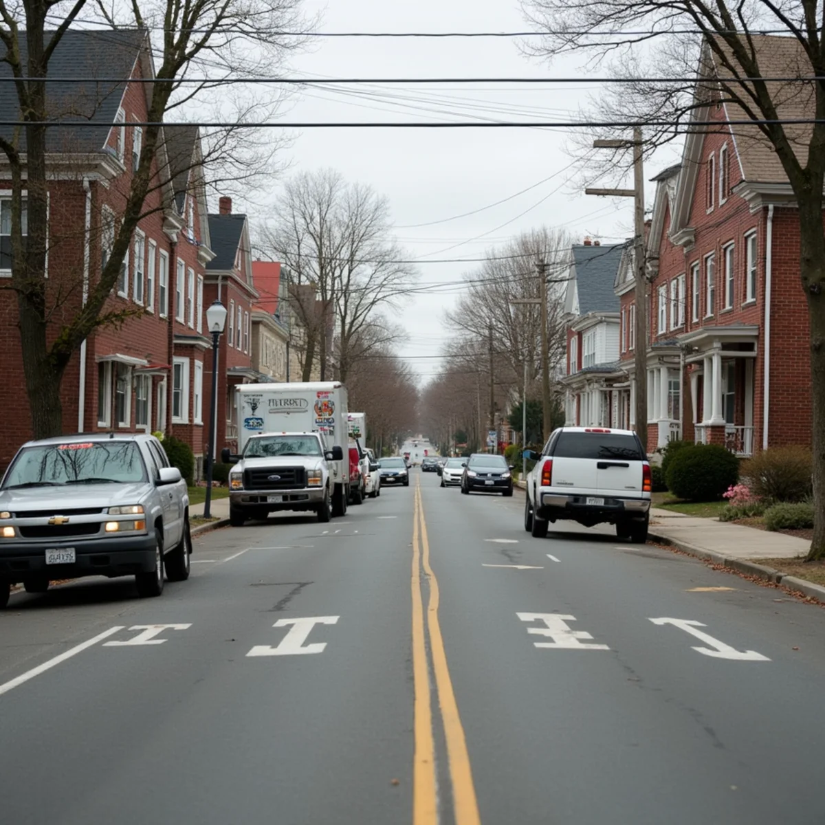 Typical Watertown, MA street showing the local roof types All Pro Phoenix Roofing works on